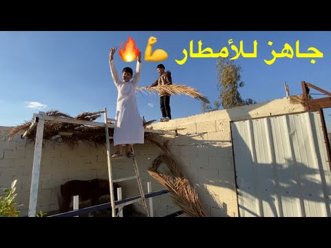 جهزنا بيت 🏠 الحصان للأمطار😍