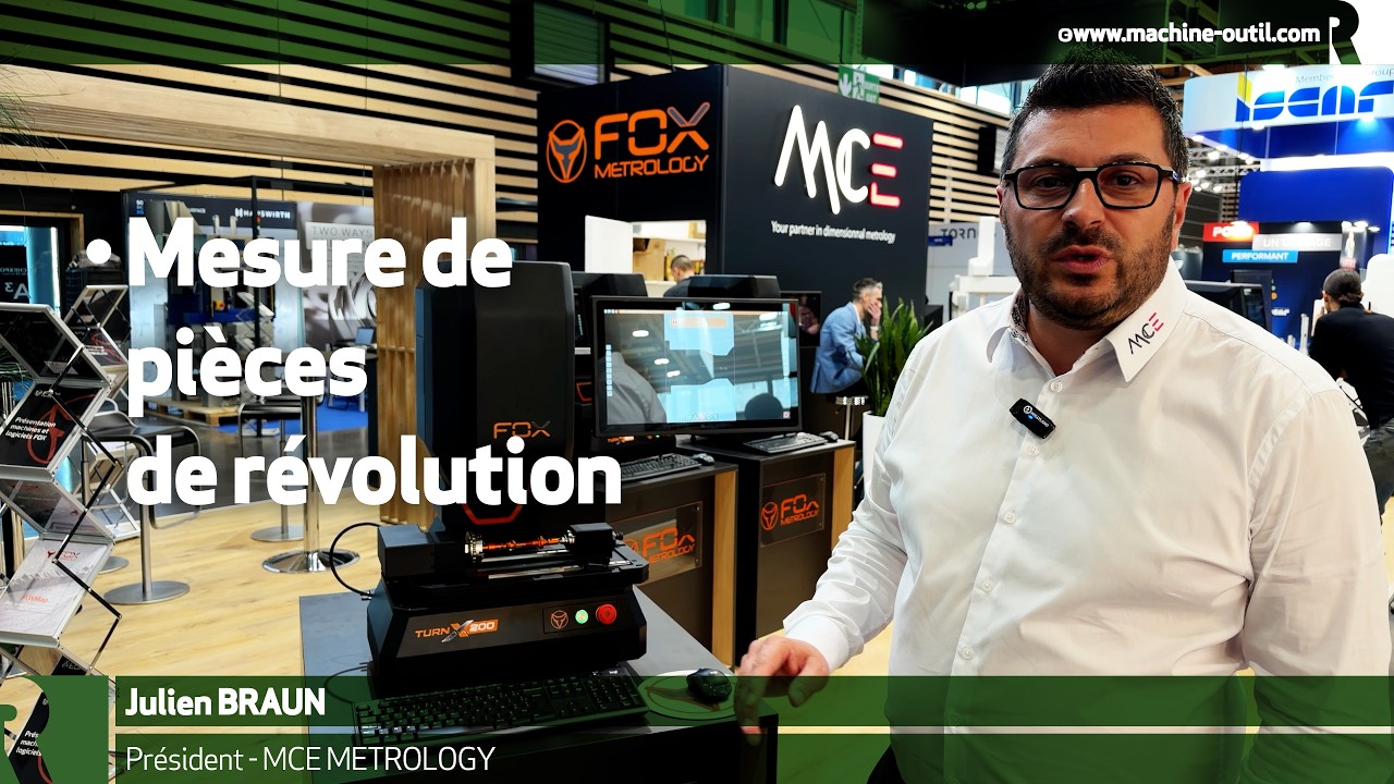 Machine de scan de pièces de révolution avec caméra matricielle