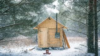 THIS INCREDIBLE WOODEN CABIN SAVED ME FROM THE COLD AND SNOWFALL! WINTER IS COMING!