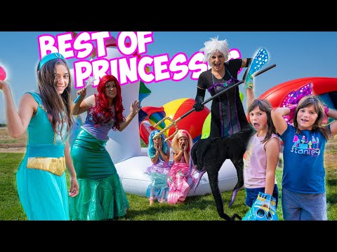 Pool PARTY with Little Mermaid! And other Disney Princess skits!