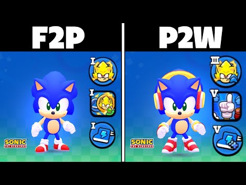 MAXED SONIC vs F2P SONIC | Squad Busters