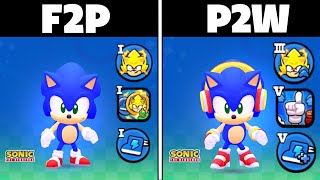 MAXED SONIC vs F2P SONIC | Squad Busters