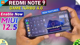 Redmi Note 9 Install New Game Turbo 4.0 Features, Voice Changer? | Redmi Note 9 MIUI 12.5 Update