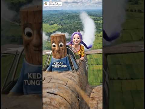 Tungtung nganter emak ke pasar naik pesawat 😁 #shorts #anomali #tungtungtungsahur #udindindindun