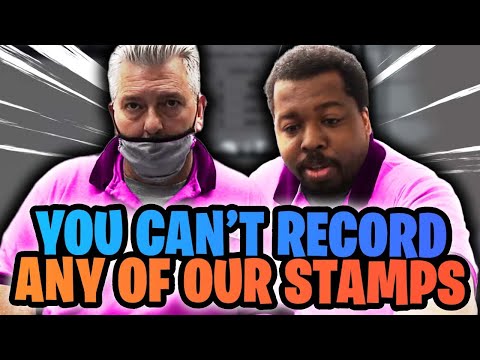 Ex-Cop Forbids Recording of Stamps- Throws Tantrum & Refuses Service!!