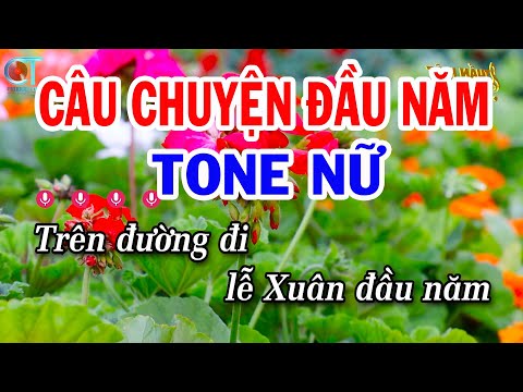 Karaoke Câu Chuyện Đầu Năm Tone Nữ ( Em ) Nhạc Xuân Mới 2025 | Karaoke Tuấn Kiệt