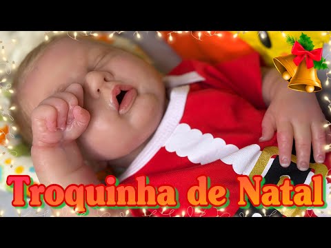 BEBÊ REBORN SILICONE SÓLIDO TROQUINHA DE NATAL! PAPAI REBORN PETER TOYS