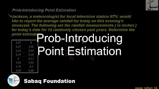 Prob-Introducing Point Estimation