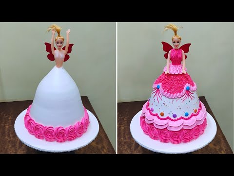 Barbie Doll Cake | Beautiful Baby Girl Birthday Doll Cake Design | Doll Cake