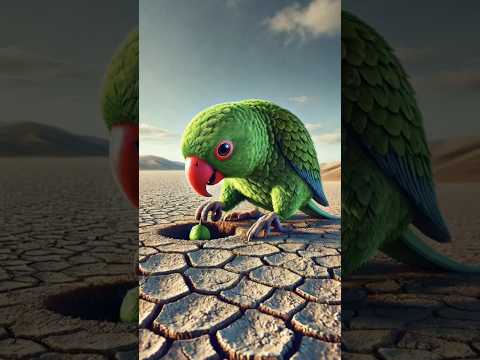 The parrot planted a tree, but the woodcutters destroyed his world ๐ญ#ai #parrot#tree #shots