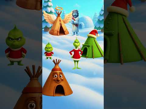 ¡El angelito y Jesús están congelados y buscan un campamento❄️🥶!. #jesus