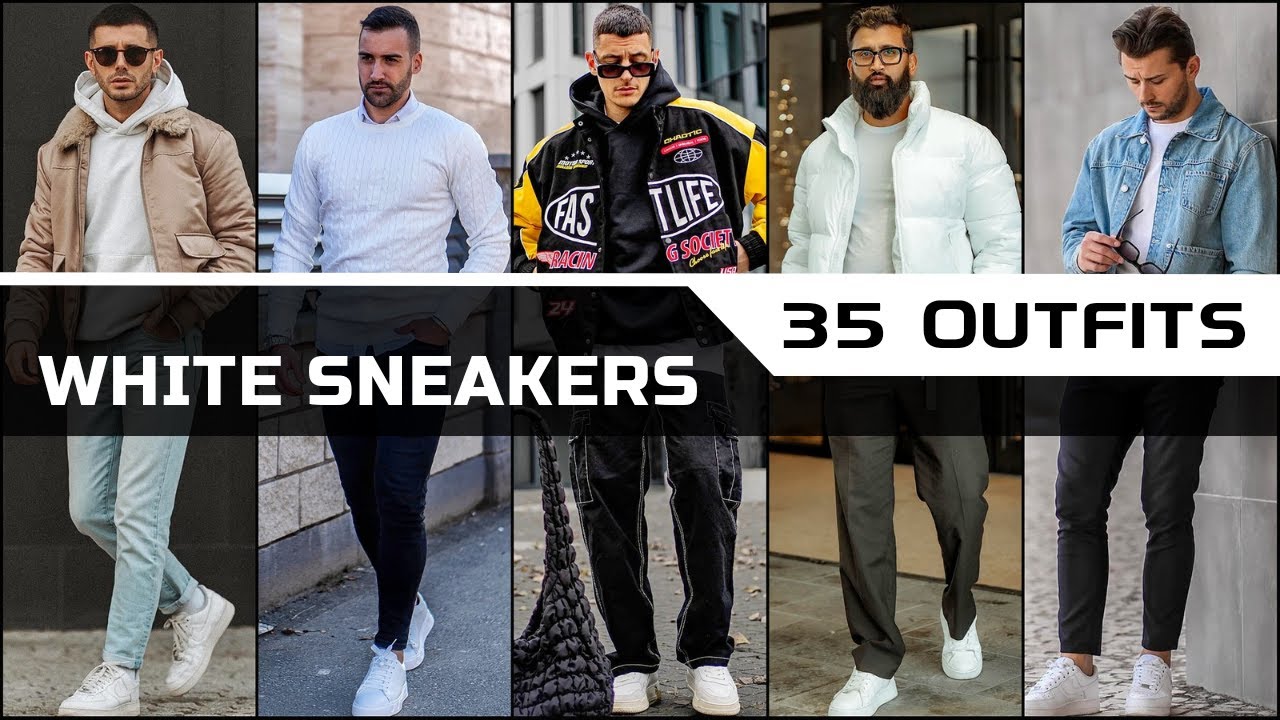 35 White Sneakets Outfit Ideas for Winter 2024 | Men’s Fashion