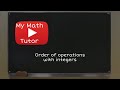 Mastering Order of Operations with Integers