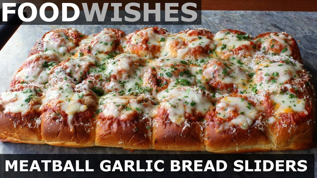 Meatball-Stuffed Garlic Bread Sliders