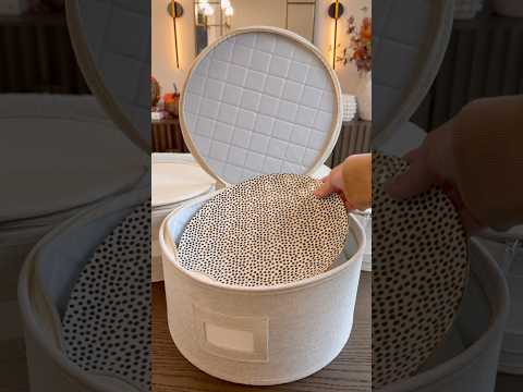 Best way to store your dinnerware! #storagesolutions #home #amazonfinds #organizedhome #organization