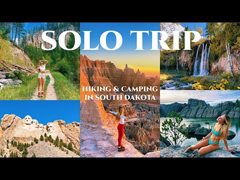 my solo trip to south dakota VLOG: (insane hiking, camping, national parks, road tripping, & more)