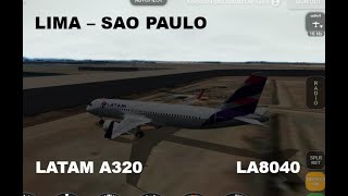 (Geofs) Lima - Sao Paulo (LIM - GRU) LA8040 LATAM A320