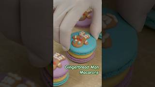 Gingerbread Man Macarons #dessert #christmas #macarons