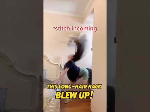 VIRAL Hair Drying Method??? 🤨 #shorts #hair #hairstyle #hacks #useful