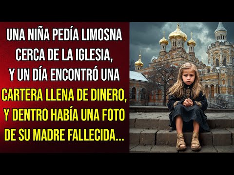 Una niña pedía limosna cerca de la iglesia, y un día encontró una cartera llena de dinero, y...