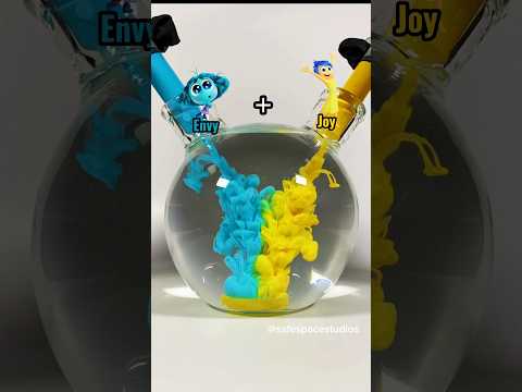 What happens when you mix the colors of emotions? #insideout2 #colormixing #satisfying #insideout