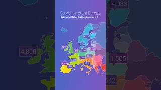 Was verdient Europa im Monat? #finanzen #deutschland #money #europa #gehalt