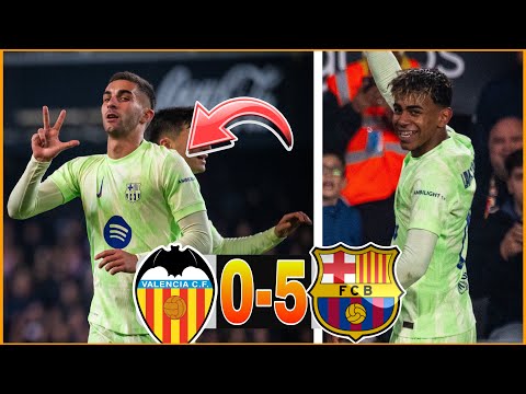 BARÇA 5-0 VALENCE ! FERRAN TORRES TRIPLÉ ! PEDRI NOUS RÉGALE ET LAMINE YAMAL BUTEUR !