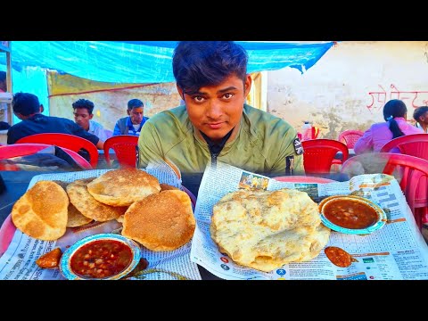 Ayodhya Street Cheapest Food Under 30 Rupees - Chole Bhature , Puri Chole, Dal Bhati , Chola Rice