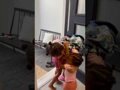 Dad surprises Daughters with big Sister and this happens #shorts