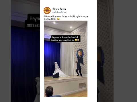 Nikahta Kocasını Bırakıp Jet Hızıyla İmzaya Koşan Gelin 😂