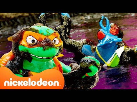 "سلاحف النينجا" تقاتل "سوبرفلاي" في الوحل اللزج! | Nickelodeon Arabia