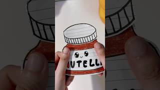 Làm kem Nutella bằng giấy #drawing  #papercraft #diy #chocolate #satisfying