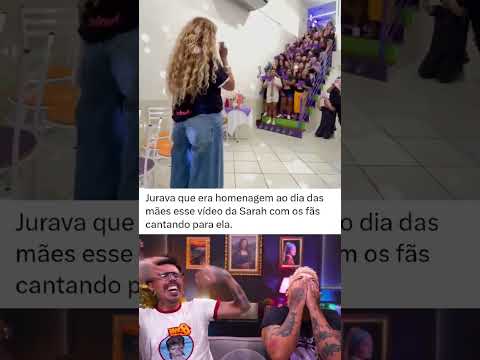 Gente os fã da Sarah do #bbb26 cantando pra ela haha que mico! Só rindo mesmo kkk a caça enredo