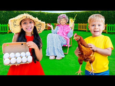 Kids Helping Grandma | Family Story for Children