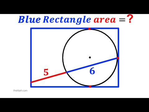 Can you find area of the Blue Rectangle? | (Circle) | #math #maths | #geometry
