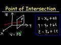 Finding Intersection Points with Parametric Equations