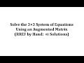 Understanding Augmented Matrices and Solutions