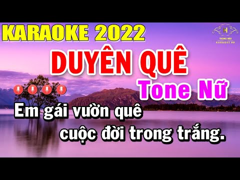 Duyên Quê Karaoke Tone Nữ Nhạc Sống | Beat Mới Dễ Hát Âm Thanh Chuẩn | Trọng Hiếu