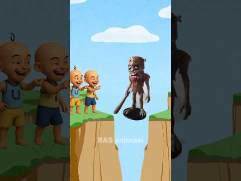 Upin ipin dikejar zombi sampai masuk jurang #shortsvideo #upinipin #upinipinselamanya #cartoon