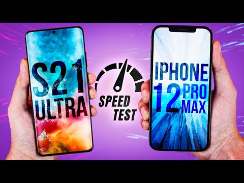 (ENGLISH) Samsung Galaxy S21 Ultra vs iPhone 12 Pro Max - Speed Test