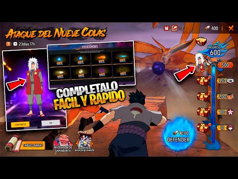 URGENTE ERROR/BUG INTERFAZ ATAQUE DEL NUEVE COLAS COMO COMPLETAR FACIL Y RAPIDO JIRAYA EMOTES GRATIS