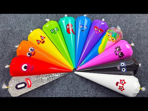 Rainbow SLIME 🌈 Looking For Numberblocks, Alphablocks, Cocomelon with Piping Bags! Satisfying ASMR
