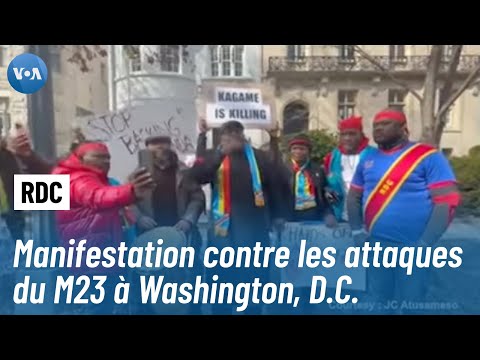 Des Congolais ont protesté à Washington D.C. contre les attaques du M23 dans l’est de la RDC