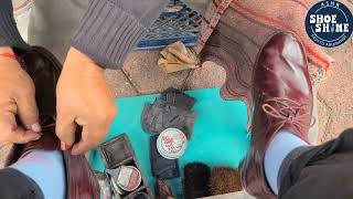 S8E70 Burgundy boots again #ASMR #shoeshine #faustoarizmendi