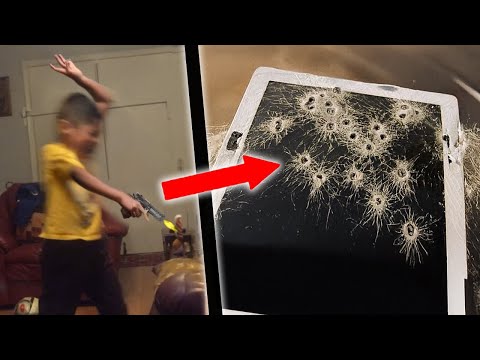 Kid SHOOTS Dads iPad after RAGING in Geometry Dash.. (BIG MISTAKE!)