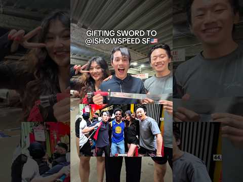 Gifting My SWORD to @IShowSpeed in SF❤️‍🩹🌉- #stanleyymeng #ishowspeed #wushu #bayarea