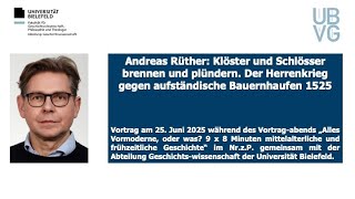 Andreas Rüther: Klöster & Schlösser brennen & plündern. Herrenkrieg gegen  Bauernhaufen.