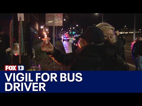 Vigil held for slain metro bus driver after suspect's arrest | FOX 13 Seattle