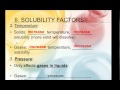 Factors Affecting Solubility of Substances