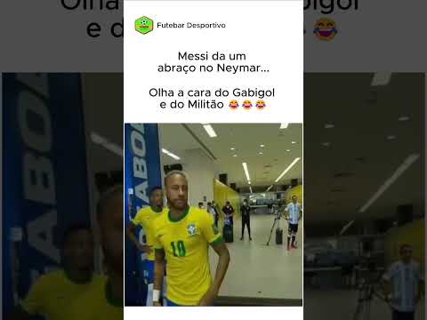MESSI abraça o NEYMAR e olha cara do GABIGOL e do MILITÃO 🤣